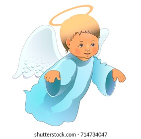 
little cute angel. character. vector