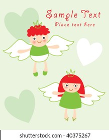 little cute angel couple