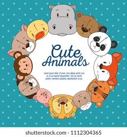 little and cute animals group