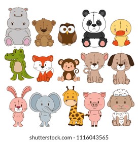 Little And Cute Animals Group