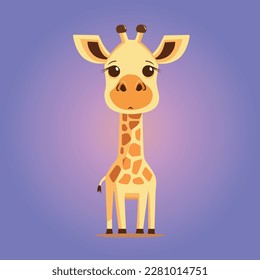 Little cute baby giraffe vector