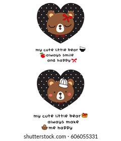 little cute bear couple