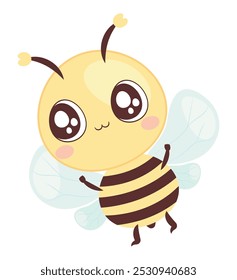 little cute bee insect isolated