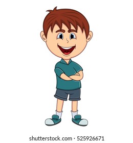 Little Cute Boy Cartoon Vector Stock Vector (Royalty Free) 525926671 ...