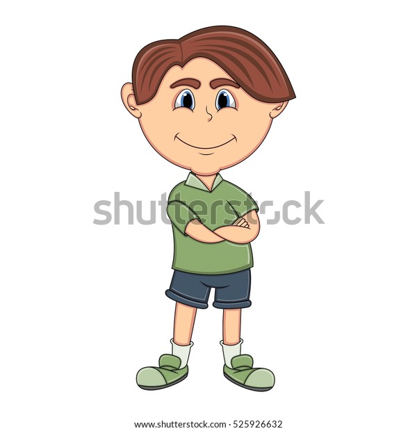 Little Cute Boy Cartoon Vector Stock Vector (Royalty Free) 525926632