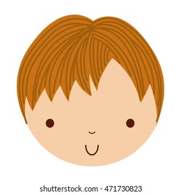 little cute boy isolated icon vector illustration design