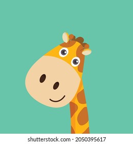 Little cute cartoon animal giraffe set