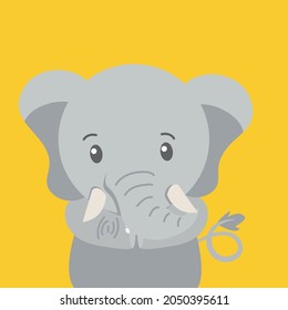 Little cute cartoon animals elephant