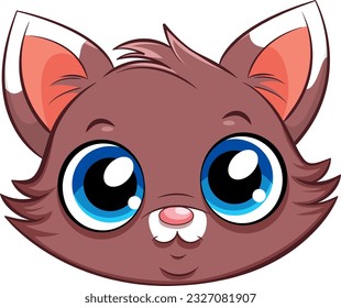 Little Cute Cat Cartoon Character illustration