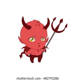 Little cute devil pouting