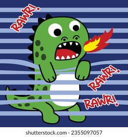 a little cute dinosaur funny cartoon