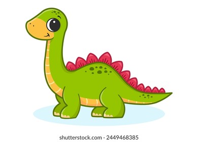 Pequeño dinosaurio lindo. Ilustración para niños