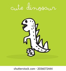 Little cute dinosaur,Cute dinosaur illustration as doodle vector for baby and kid