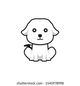 little cute dog vector design