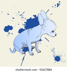 little cute doggy. vector