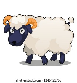 Cartoon Happy Sheep Smiling Stock Vector (Royalty Free) 791099086