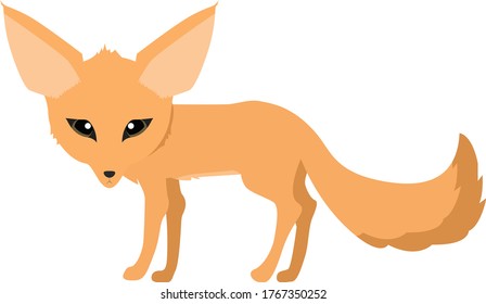 little cute fox vector kids no background