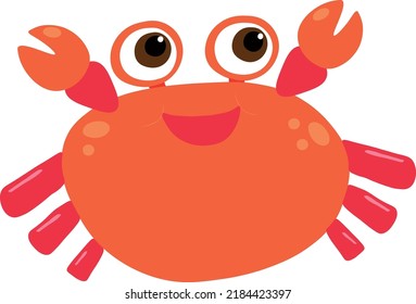 Little cute funny crab with claws