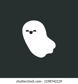 Little cute ghosts Happy Halloween trick or Treating, Halloween scary ghostly monsters. Cartoon spooky character flat style isolated on white background Vector illustration.