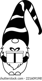 kleines süßes Gnome. Vektorgrafik für Feiertage