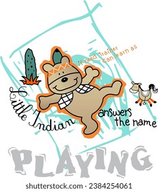 little cute indian with his funny style