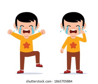 Little cute kid cry. Chhild scream crying concept
