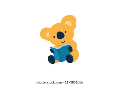 Little Cute Koala Reading Book
