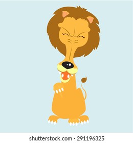 Little Cute Lion Cartoon Illustration Stock Vector (Royalty Free ...