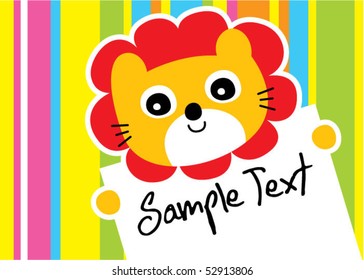 little cute lion message