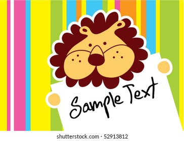 little cute lion message