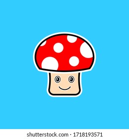 The Little Cute Mushroom Illustration