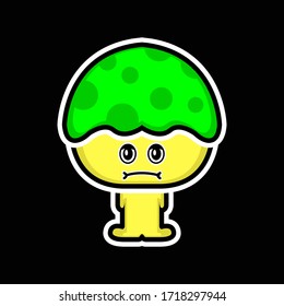 The Little Cute Mushroom Illustration