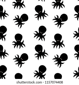 Little cute octopus seamless pattern background. Vector Illustration EPS10