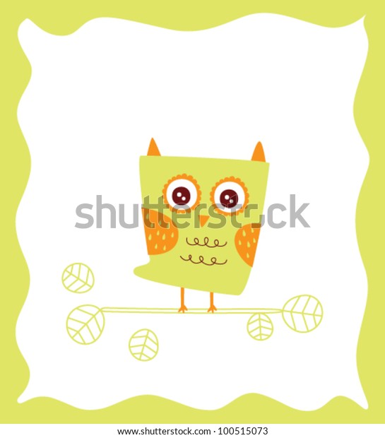 Little Cute Owl Stock Vector (Royalty Free) 100515073 | Shutterstock