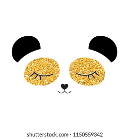 Little cute panda for card and shirt design. Vector Illustration EPS10
