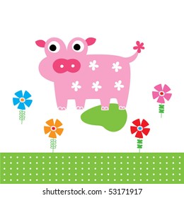 little cute piggy garden