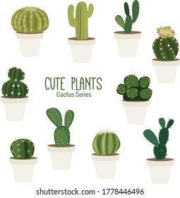 Little cute plants vector collections