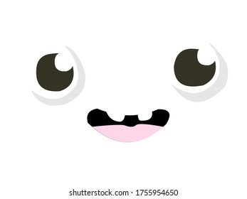 
little cute smiling monster flies