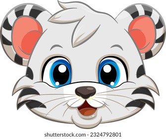 Little Cute Tiger Cartoon Character illustration