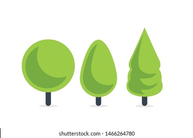 
little cute tree flat icon illustration vector