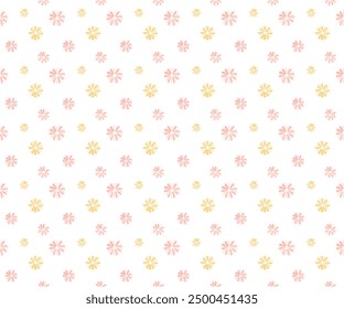 little daisy flower as seamless pattern background