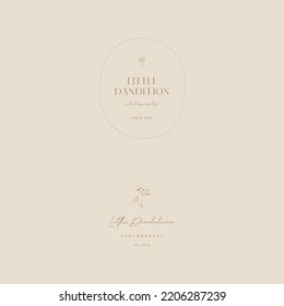 LITTLE DANDELION LOGO, ILLUSTRATION, HAND DRAWING