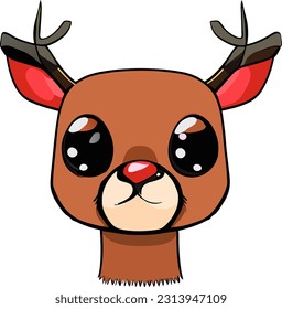 Little deer face. vector illustrator