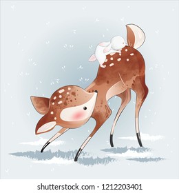 Little Deer and His Friend