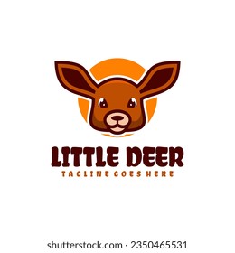 little deer illustration mascot logo design