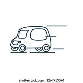 little delivery car icon