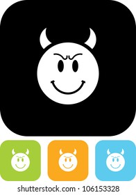 Little devil funny cartoon character - Vector icon isolated