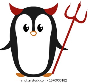Little devil, illustration, vector on white background.