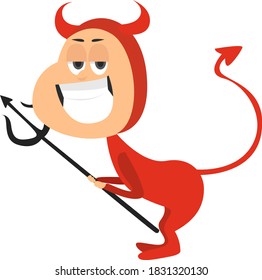 Little devil, illustration, vector on white background