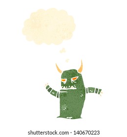 pequeña caricatura retro del diablo